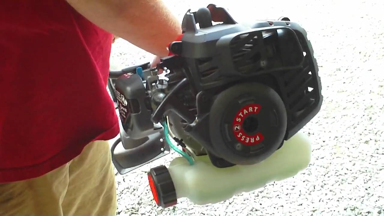 Troy Built 27cc Cold Start (Weed Eater) - YouTube
