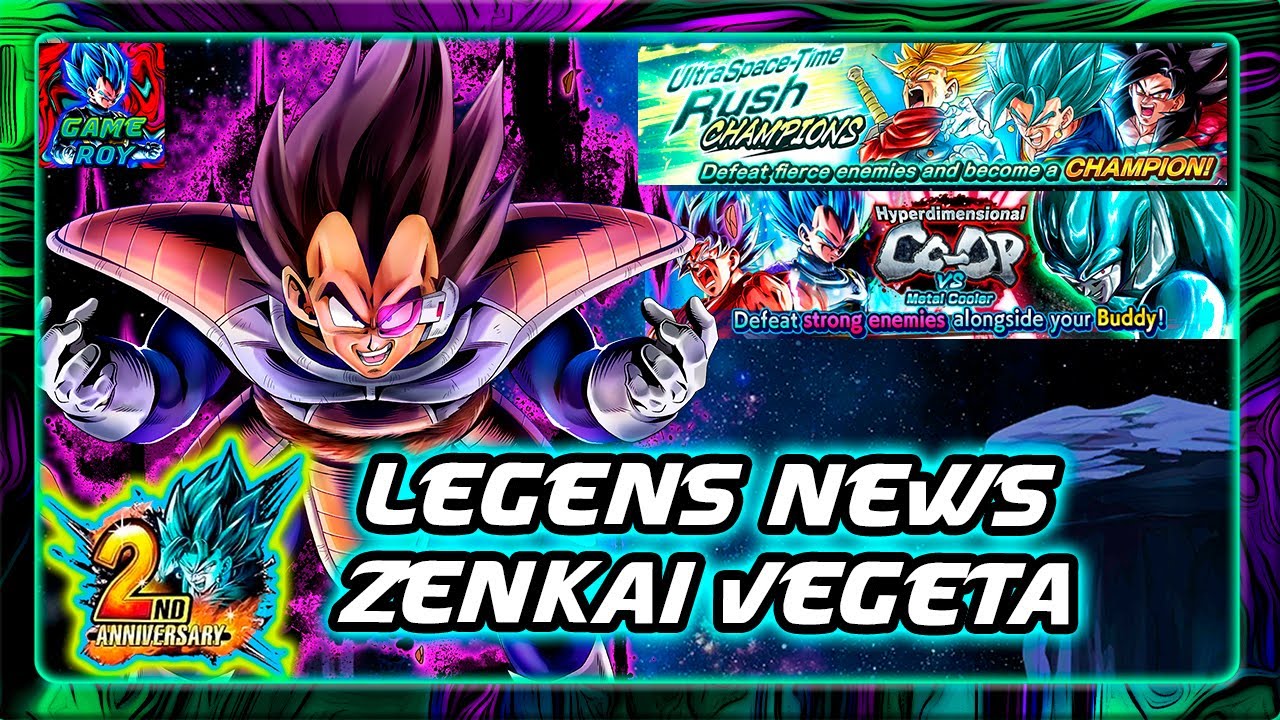 Nuevo Banner Legendary Finish Zenkai Vegeta Ultra Space Champions Dragon Ball Legends Db Legends Youtube