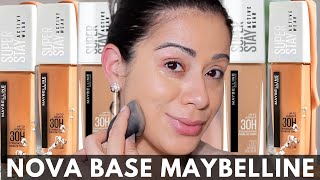 TESTEI NOVA BASE MAYBELLINE Super Stay Active Wear | Cumpriu com as promessas ?