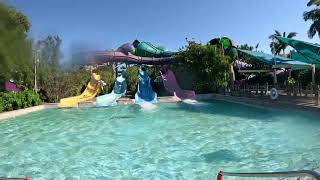 Whanau Way POV (5K) both slides (red, blue) Aquatica Orlando #aquatica #waterslide #waterride