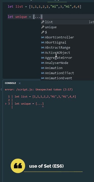 How to get unique elements from array in Javascript ( remove repeated ...