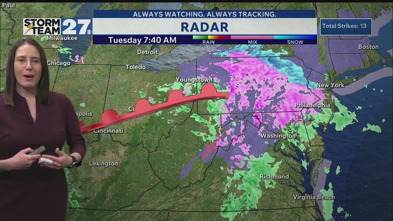 Scattered showers continue through the day - YouTube