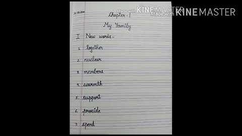 MLZS JHANSI CLASS 1 EVS Chapter 1 My Family Lecture 3