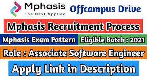 Mphasis Latest Exam Pattern | Mphasis Recruitment Process 2021 | Smart Learning