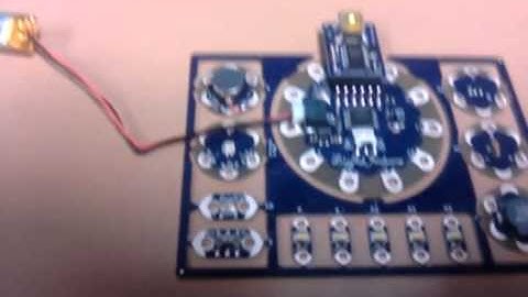 Guitar tuner using Arduino Lilypad Protosnap. Plays "Nothing Else Matters" by Metallica