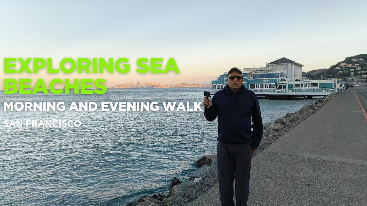 morning and evening walk. in beautifull beach USA -vlog 29