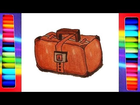 Dibuja y Colorea Maleta / Dibujos para Niños - YouTube
