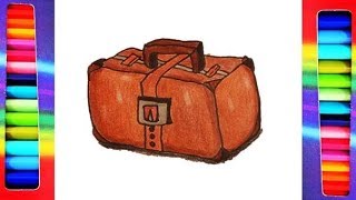 Dibuja y Colorea Maleta / Dibujos para Niños - YouTube