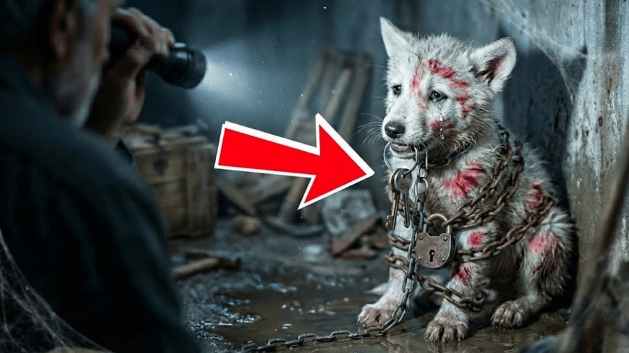 Oddałem uratowanego wilczka myśliwemu… a potem znalazłem go na łańcuchu w ulewnym deszczu.