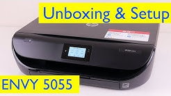 HP ENVY 5055 Unboxing and Wireless Setup - Wireless All-in-One Printer Copier Scanner 
