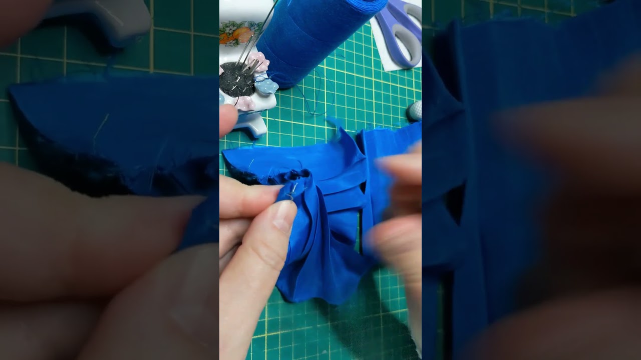 How I create a dress for an antique doll based on an old model #asmr  #shorts