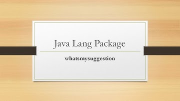 Core Java With OCJP/SCJP- java.lang Package
