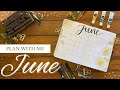 PLAN WITH ME! | June 2023 Bullet Journal Set Up | Sunflower Theme | Easy BuJo