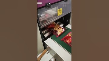 Bread cake tray pillow type flow bag wrapping sealing packing machine HFFS testing video