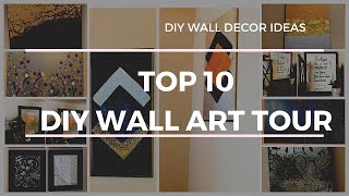 10 DIY Wall Art | Pier One Inspired Mirror Tile | Dollar Tree DIYs | Bible Verse Wall Hanging