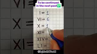 Unlock the Secrets of Roman Numerals! 🏛️🔢#mathematics #maths #mathstricks #education #romannumerals