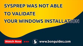 How to Fix Sysprep Was Not Able to Validate Your Windows Installation