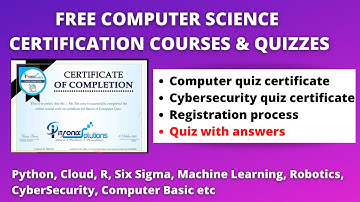 Free computer science certification courses and quizzes
