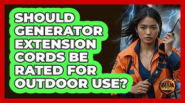 Should Generator Extension Cords Be Rated For Outdoor Use?