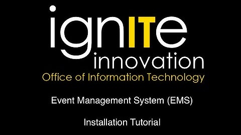 EMS Installation Tutorial