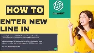 How To Enter New Line in ChatGPT | Making Your ChatGPT Messages Readable | Openai Tutorial