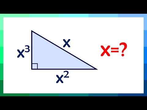 Катеты равны квадрату и кубу гипотенузы ➜ Найдите гипотенузу
