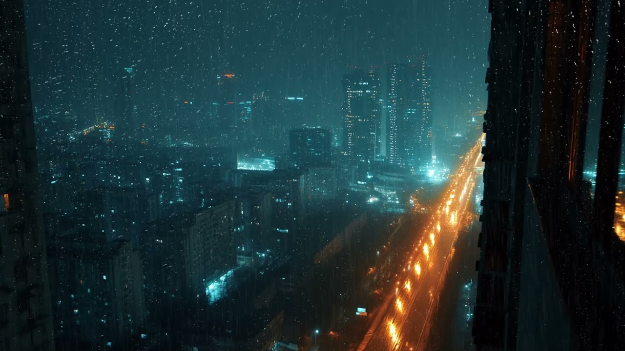 Soft Thunder & Gentle Rain at Night 🌧️ | Peaceful Storm Sounds for Deep Sleep & Calm