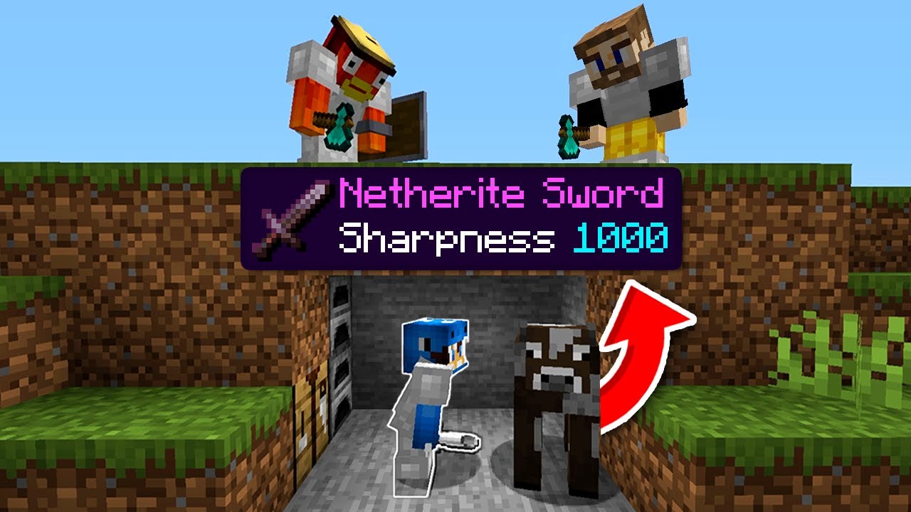 Minecraft Manhunt But Milking Cows Drops OP Loot...