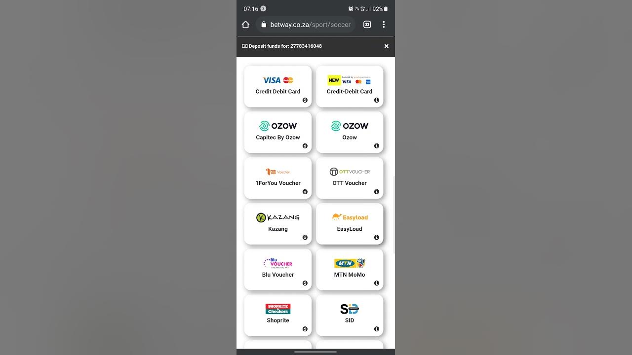 How to fund your betway using easy load airtime youtube