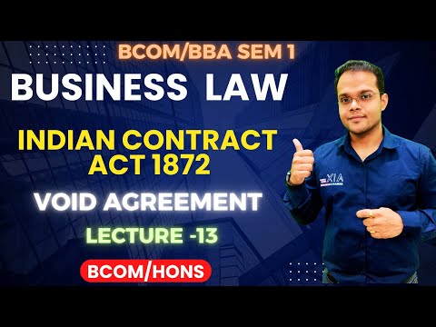 Business Law | Indian Contract Act,1872 | B.Com/BBA | Void Agreement