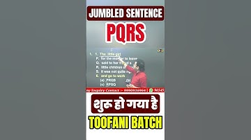 PQRS | Jumbled Sentences | Sentence Rearrangement Tricks for SSC CGL | SSC Exams | By Dharmendra Sir