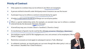 Privity of Contract, Pinnell and its Exceptions - ACCA Corporate and Business Law