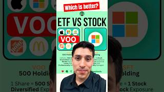 ETF vs Stock (Vanguard S&P 500 VOO vs Microsoft) #voo #investing #etf #s&p500