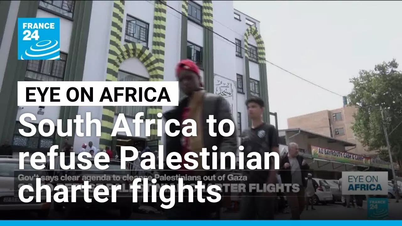South Africa foreign minister says charter flights part of a plan to clear Palestinians out of Gaza