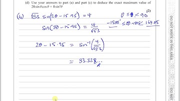 EDEXCEL IAL C34  JAN 2019 Q1b   Trig Identities