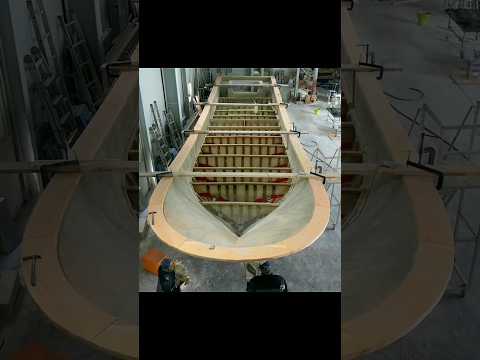 Giant size fibre glass fishing board making process #boardmaking #factoryprocess #fibreglass thumbnail