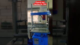 Flexural test of tile done to know it's modulus of rupture /breaking strength .