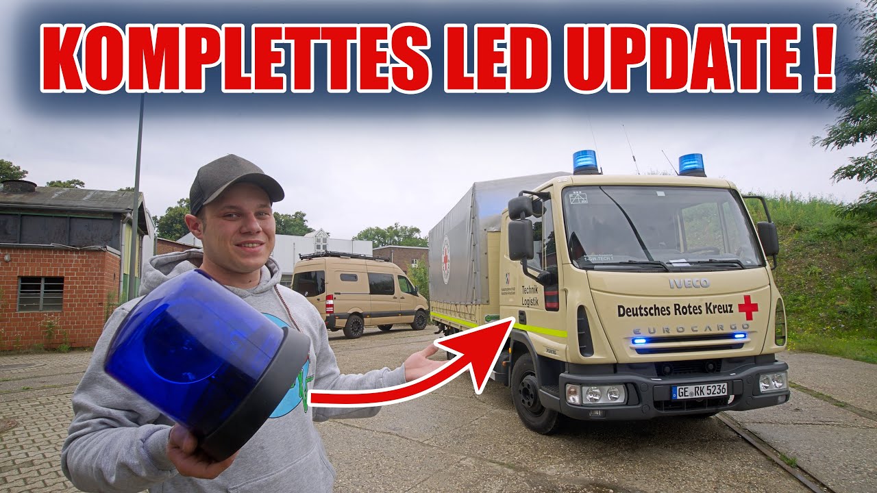 EASY !😁 DRK LKW BEKOMMT KOMPLETTES LED BLAULICHT 🔥😁 - Drehspiegel ADE 😱 | ItsMarvin