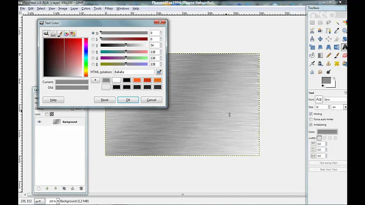 Gimp Tutorial - How to make a Embossed Text