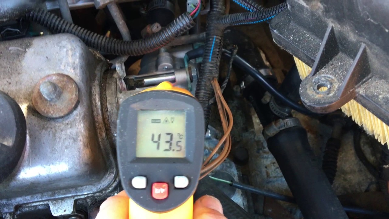 замер открытия на холостых термостата Лада Гранта (2190) и Лада Калина ...