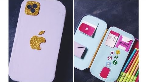 How to make a pencil box form cardboard // Diy iPhone 12 pro max notebook organizer