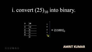 #31 DECIMAL TO BINARY CONVERSION IN C LANGUAGE BY MR  AMRIT KUMAR