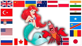 Ariel and Sebastian in Different Countries