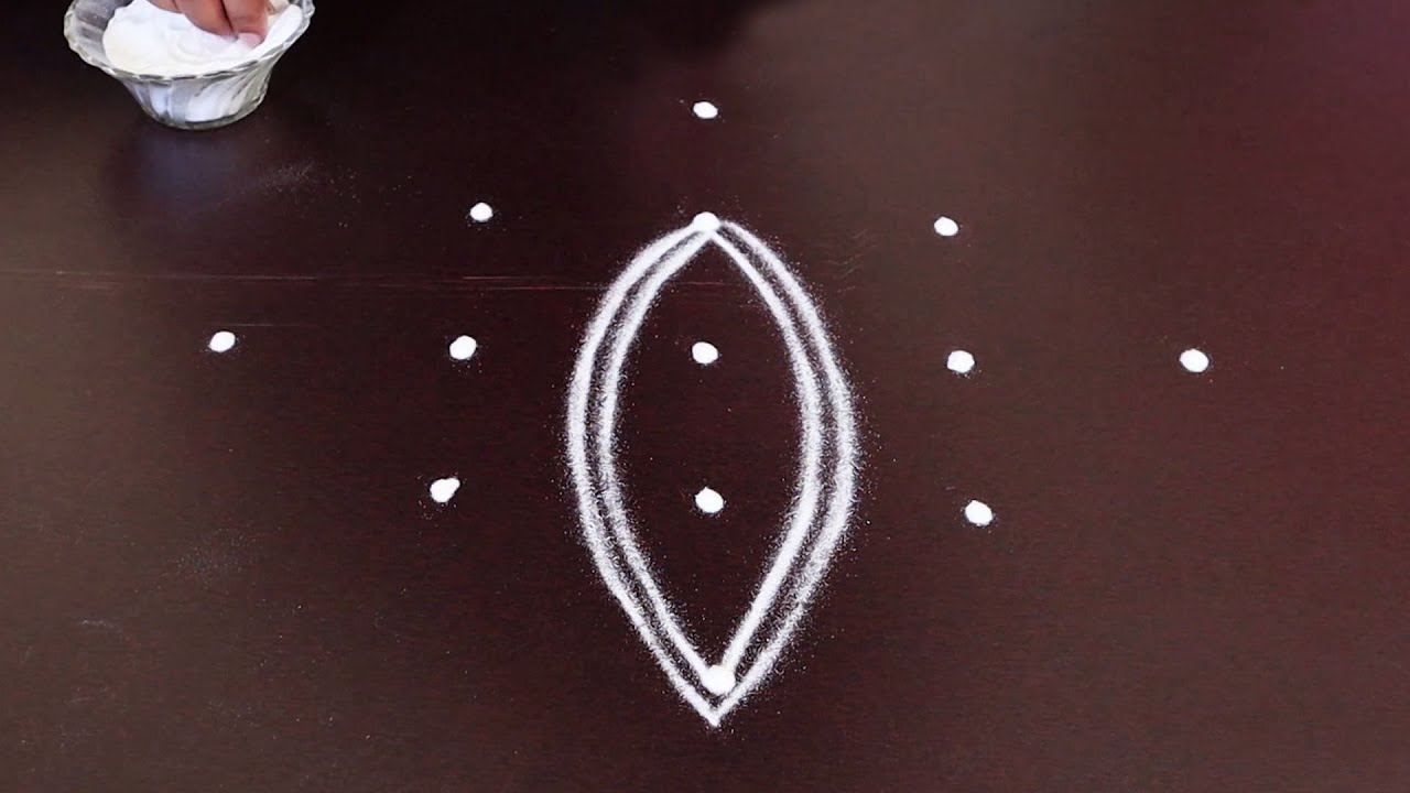Lotus Rangoli Design For Festivals | Two Lines Rangoli Designs | 5 to 1 ...