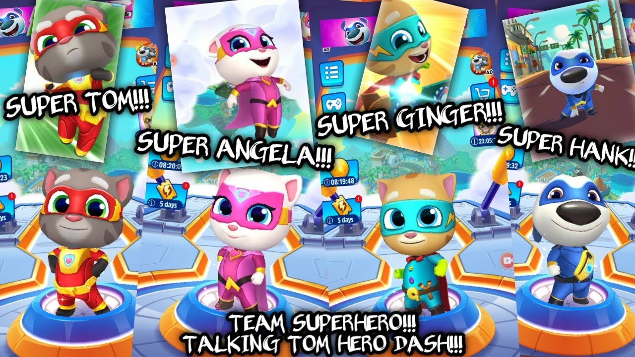 Pahlawan Super Talking Tom Hero Dash Menyerang Bersama!!!!!