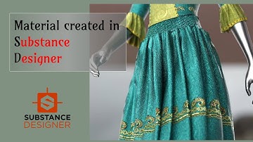Substance Designer-a material with an ornament     #Substance Designer#3danimation #digital fashion