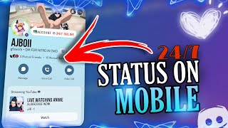 HOW TO SET DISCORD STREAMING STATUS ON MOBILE [without streaming] | 24/7 STREAMING STATUS.