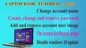 Laptop Basic Tutorial for beginners in Tamil | Computer basics in tamil