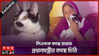 বিড়ালকে বুকে জড়িয়ে অঝোরে কাঁদলেন রিজিয়া বেগম | Cat Leon | Pet Cat | Animal Lover | Somoy TV