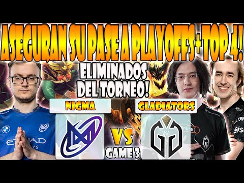 NIGMA VS GLADIATORS BO3[GAME 3]ELIMINACION- CCNC, WATSON VS MIRACLE, SUMAIL- 1WIN SERIES DOTA 2 FALL